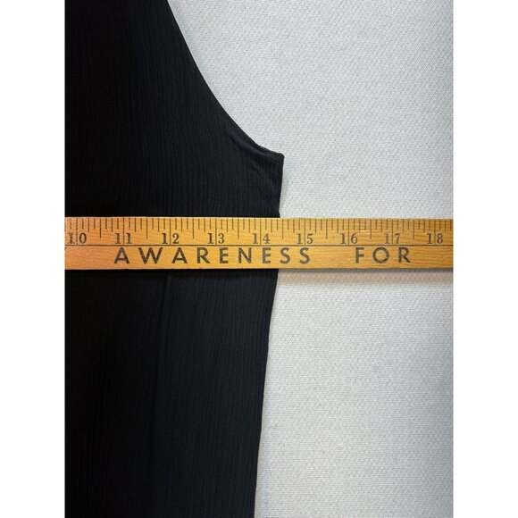 Banana Republic Women's Silk Halter Dress Sleeveless Size 6 Black Lightweight - Picture 6 of 9